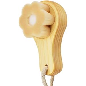 Fravsiu Spazzola detergente per il viso in legno,Spazzola esfoliante per il viso in legno - Purificatore per viso a setole morbide a forma di di prugna | Strumento per scrub viso a setole
