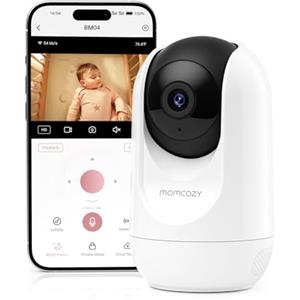 Momcozy Telecamere BM04 per Baby Monitor, Wi-Fi 1080P, Utilizzabile con App o come Telecamere Aggiuntiva, Audio, Supporto da Parete, Compatibile con Schermo BM04