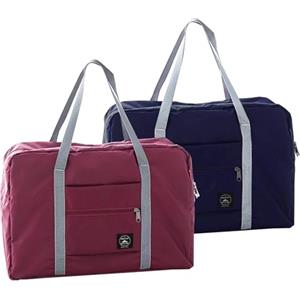 Zbozzba 2 pezzi Borse da Viaggio Impermeabili,Borsone da Viaggio Pieghevoli, Borsa da Viaggio, Borsa da Viaggio Convertibile, Adatte per Sport, Palestra, Vacanze(Blu Navy,Rosso Vino)