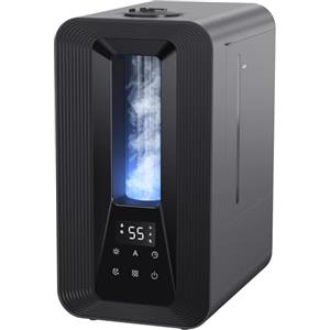 AROEVE 5L Umidificatore Ambiente, Nebbia Fresca Ricarica Dall'Alto Umidificatore Ultrasonico con Diffusore Aromi, Igrostato Smart, Luce Ambientale, 50h/25dB Silenzioso per Casa ufficio Bambini Piante