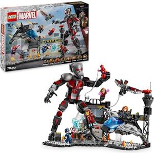 LEGO | Marvel Azione di Battaglia Captain America: Civil War - Set con Supereroi, 8 Minifigure Avengers, Aereo Giocattolo Quinjet e Accessori, Giochi per Bambini e Bambine da 10 Anni dal Film 76314