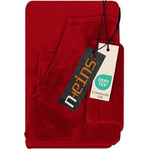 npluseins Coral Fleece 1448.2043 - Coperta originale con maniche e marsupio, 90 x 150 cm, colore: Bordeaux