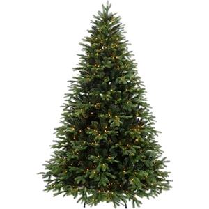 Giulia Grillo Albero di Natale Pre-Illuminato 240 cm, 620 Luci LED RGB Multicolore con Telecomando, 2382 Rami Folti, Albero Realistico Luxury PE/PVC, Montaggio Facile, Effetto Real Touch, Verde