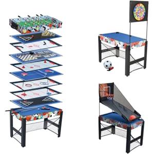 NG Biliardi Tavolo Multigioco ANTARES 16 in 1 - Biliardino, Biliardo, Ping Pong, Scacchi, Hockey e Altri Giochi - Divertimento Completo