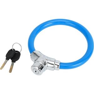 Hihaha Lucchetto per Bicicletta Anello Portatile con Cavo Antifurto per Bici da Montagna e Bici da Strada Lucchetto ad Anello per Mini Impilabile in Lega di Zinco e Acciaio 46cm 1 Pz Blu