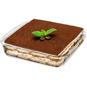 BOUTICOL Pirofila in vetro da 1 l, misura piccola, quadrata, per 1 persona, in vetro, 18 x 18 x 5 cm, resistente al calore fino a 400 °C, per friggitrice ad aria calda, forno, microonde