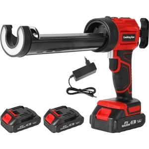 TELEININ Pistola in Silicone Elettrico per Makita 18V Pistola per Colla Senza Fili 1500mAh Pistola a Cartuccia Elettrica con LED, 4 Velocità, Pistola Guarnizioni 300ML per Sigillare, Riempire (2 Batterie)