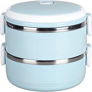 Jwthee Lunch Box Scaldavivande, Lunch Box Termico Impilabile Lunchbox Riscaldato Per Adulti Scaldavivande Lunch Box Isolato Contenitori Per Il Pranzo Thermos Per Alimenti Scaldapranzo Pentola di Coccio(E)
