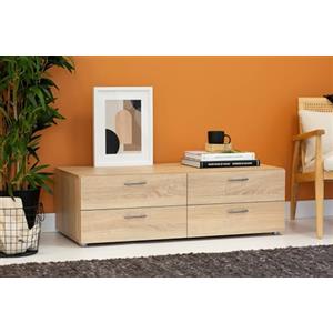 Dmora - Cassettiera Waterford, Settimino Multiuso, Comò Camera da Letto, Mobile con cassetti, 111x52 h35 cm, Rovere