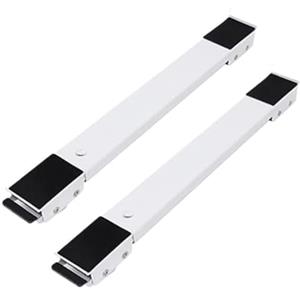 ATEUXOL Piedini lavatrice Supporto for lavatrice, base mobile rialzata for frigorifero, supporto con ruote, accessori for cucina e bagno(2pcs white)
