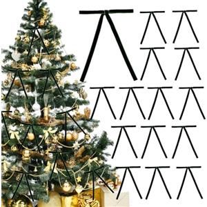 Yanmucy Fiocchi in velluto per albero di Natale, 24 fiocchi luccicanti per decorazioni dell'albero di Natale, fiocchi bordeaux, per decorazioni per ghirlande natalizie, confezioni regalo, feste, scale