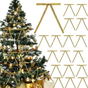 Yanmucy Fiocchi in velluto per albero di Natale, 24 pezzi fiocchi con paillettes e nastro per decorazioni per albero di Natale, fiocchi bordeaux per decorazioni ghirlande natalizie, confezioni regalo