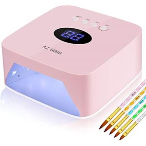 AZ GOGO Lampada UV LED Unghie Batteria, Professionale 72W Fornetto Unghie Gel con 3 Timer, Asciuga Unghie UV per Gel Manicure Shellac