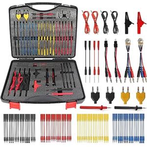 PLAYOCCAR 92Pezzi Set Cavi Prova Multimetro - PLAYOCCAR Puntali Tester Multiuso per Automotive con Sonde, Spine a Banana e Morsetti a Coccodrillo