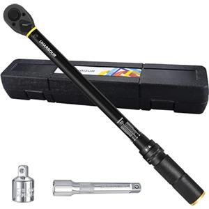 Uharbour Chiave dinamometrica 1/2, chiave dinamometrica per auto, 20-230 Nm, set di chiavi dinamometriche per auto, con adattatore e barra di estensione, regolazione doppia direzione, 1 Nm con