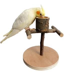 Lulullaby Parco Giochi Per Pappagalli e Uccelli, Supporto Per Posatoio in Legno, Posatoi e Supporti Per Uccelli Da Tavolo, Per Pappagalli Piccoli e Medi