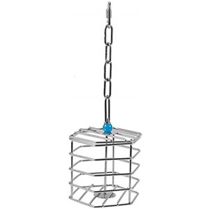 Krytavo Animale Domestico Pappagallo Scoiattolo Audace Acciaio Inossidabile Appeso Gabbia Giocattoli per Foraggiamento Ara Cacatua Cacciatore di Mangime per L'Intrattenimento