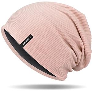 HASAGEI Berretto da Uomo e Donna, Slouch Beanie da Donna, Morbido, Leggero, alla Moda, Unisex, Caldo, Invernale, Ideale per la Primavera, l'autunno e l'inverno, Colore: Rosa, Taglia Unica