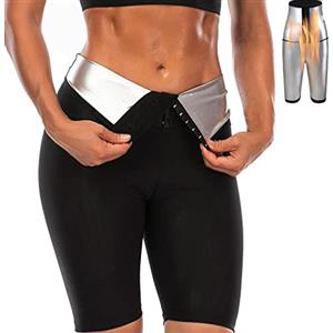 Merlvida Pantaloni Sauna Dimagranti Donna Leggins Sportivi a Vita Alta Snellenti Effetto Sauna Push Up Anticellulite per Fitness Corsa Yoga