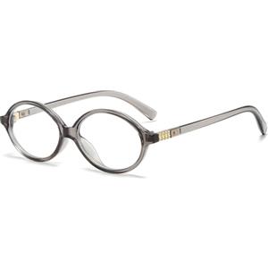 YAMEIZE Ovali Occhiali Luce Blu Donna - Uomo Piccoli Retrò Occhiali Anti Luce Blu Occhiali Filtro Luce Blu Occhiali (Grigio Chiaro)