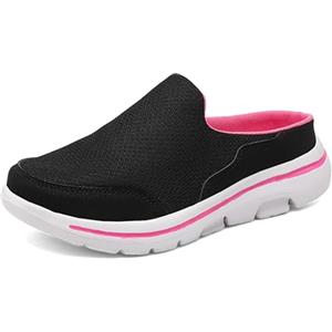 SMajong Zoccoli e Sabot Uomo Donna Comode Traspiranti Pantofole da Casa Leggero Antiscivolo Scarpe da Spiaggia Ciabatte all'aperto Black Rose Red Taglia:41 EU