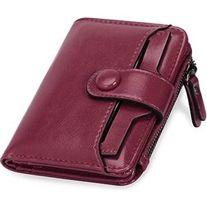 HUA ANGEL Vintage Portafoglio Donna Grande Capacità Con Tanti Scomparti Da Viaggio Cerniera Singola Borsetta Elegante In Pelle Per Carta Di Credito E Monete E Passaporto E Telefono