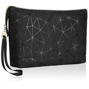 Playexen Grande Trousse Trucchi Donna Pochette Porta Trucchi per Cosmetica Truccho Organizer da Borsa da Toilette Portatile Borsetta Multifunzionale Beauty Case da Viaggio Idee Regalo Ragazza 33,5 * 20 * 7cm
