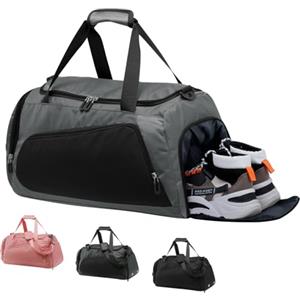 HUA ANGEL Borsone Palestra Uomo Borse da Viaggio Donna Impermeabile e Resistente Con Scomparto Per Scarpe Grande Borsa Palestra Unisex 55 Litri Zaino Borsone Sportivo Piscina Boxe