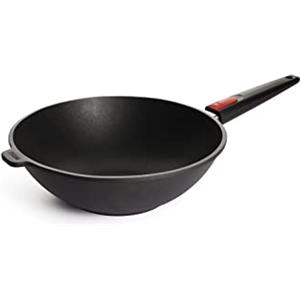 Woll Nowo Il 11030 - Padella Wok in Titanio, Diametro 30 cm, Altezza 10 cm, con Manico Rimovibile Adatto a Piani elettrici