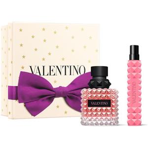 Valentino Born In Roma Donna - Cofanetto Eau de Parfum 50 ml Travel Spray 10 ml, Fragranza Floreale con Gelsomino e Vaniglia