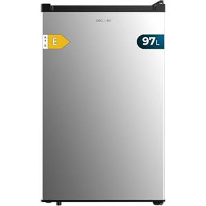 Cecotec CoolMarket TF 97 L Congelatore Verticale da tavolo 97 litri, Classe Energetica E, Design compatto, Porta reversibile, 3 cassetti, Dimensioni 55,1 x 57,5 x 83,5 cm, Colore Inox