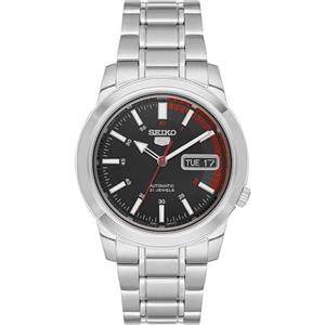 Seiko 5 Orologio da uomo in acciaio inossidabile, Nero - Snkk31, Meccanico, orologio automatico