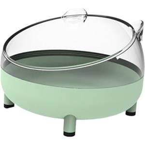 JISADER Bagno per Piccoli Animali, Bagno di Sabbia per criceti, Vasca da Bagno per criceti, Gabbia per bagni, Sauna per cincillà, Verde Chiaro