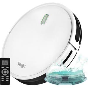 Venga! Aspirapolvere Robot Lavapavimenti, Facile da usare, 6 Modalità di Pulizia, Silenzioso, Bianco, VG RVC 3000