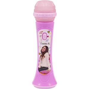 Giochi Preziosi M-Microfono per cantare insieme a Charlotte, con canzone originale I Love You e luci colorate, Multicolore, CHR06000