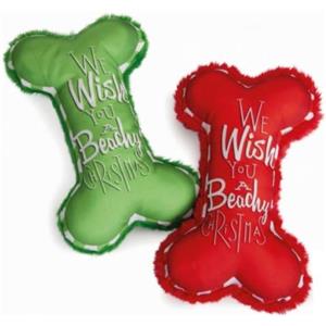 Camon® Cuccia Giocattolo per Cani in Stile Natalizio con Effetto cigolio, Colore Verde