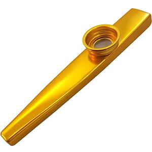 EAPEY Dorato Kazoo Strumento Cazu in lega di alluminio Confezione singola con 3 membrane per accompagnamento strumentale per feste