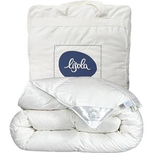 Lisola Daunex Piumone Singolo, 155 x 200 cm, 100% Piumino D'Oca Siberiana, Invernale, Anallergico e Antiacaro, Lavabile in Lavatrice, Made in Italy. Modello: Courmayeur Extra Warm