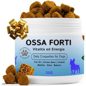 Mauritius Island Dogs Condroprotettore per Cani Ossa Forti Vitalita ed Energia 200ut Integratore per Artrite Sollievo dal Dolore a Zampe e Fianchi Supporto Articolare Formula Veterinaria Mobilità per Cani Adulti e Anziani