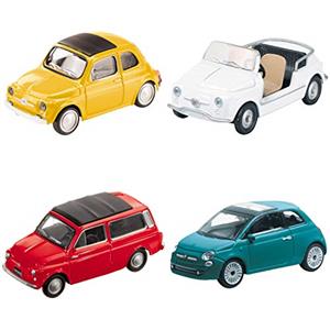 Mondo Motors - Buon Compleanno Fiat 500 - Macchinine Giocattolo Regalo per Bambini - Età 3,4,5,6 Anni - Scala 1:43 - Repliche Fiat 500 - 53211, Colori assortiti, 1 pezzo