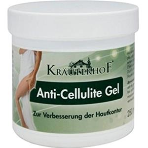 Kräuterhof Gel Anticellulite 250 ml. Azione Termoattiva, Anticellulite. Rassaoda e Stringe la Pelle. Con Carnitina e Caffeina. Tonifica e Idrata Intensamente. Per Donne con Cellulite