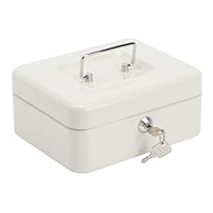 BURG-WÄCHTER Cassetta portavalori con chiave e vassoio portamonete, Cassetta di sicurezza, Lamiera d'acciaio, Money 5020, Grigio chiaro