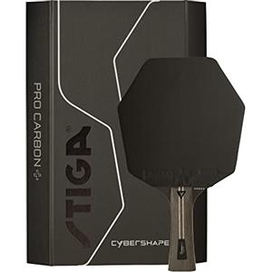 STIGA Racchetta da Tennis Tavolo Cybershape Pro Carbon+, Racchetta da Ping-pong a 5 Stelle, con Forma Esagonale per Giocatori Professionisti dallo Stile Offensivo