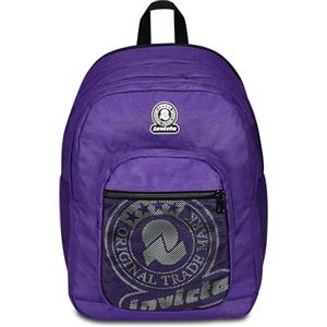 Invicta Zaino Scuola Dial Full Space Solid, Viola, Doppio Scomparto Con Fascia Estensibile, Tasca Porta PC e Borraccia, Organizer, Zaino Viaggio