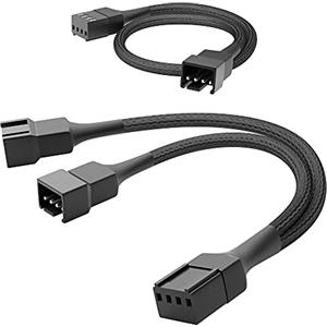 KabelDirekt - Cavo Ventola 15cm Ventole PWN su 2x cava a Y ventola PWM + 30cm cavo di prolunga ventola PWM, per il collegamento di ulteriori ventole
