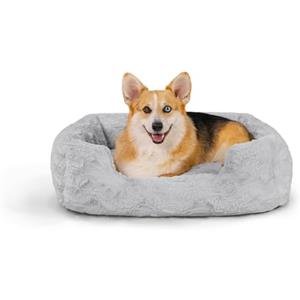 Best Friends by Sheri Soothe & Snooze Lounge Lux - Letto per cani rettangolare - lavabile - in memory foam - grigio - M - 76 x 51 cm
