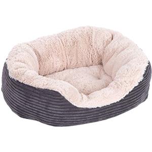 Rosewood Cuccia Ovale per Cani in Corda/Peluche, Colore Grigio, Taglia M