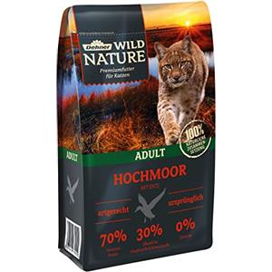 Dehner Wild Nature - Cibo per gatti, senza cereali, per gatti adulti, anatra, 1,5 kg
