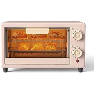 SiMbae Mini forno, forno elettrico del tostapane della friggitrice dell'aria, capacità automatica pizza dei biscotti del pane casa del riscaldamento di cottura del forno da tavolo multifunzionale,Rosa
