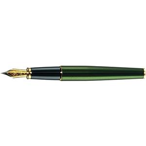 Diplomat Excellence - Penna stilografica A2 con punta fine in acciaio, colore: Oro Evergreen